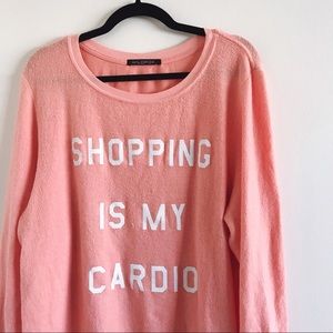 Wildfox “Shopping Is My Cardio” Jumper